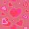 Cute heart. background.seamless texture.