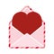 cute heart envelope love message