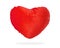 Cute heart pillow for hug or nap on isolated background with clipping path