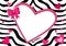 Cute heart zebra frame