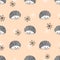 Cute hedgehogs pattern