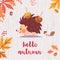 Cute hello autumn card