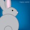 Cute Hiding Easter Bunny card