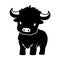 Cute Highland cow silhouette.