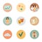 Cute highlights for different social media, bloggers and companies about work-life balance, harmony, choice between home, friends