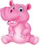 Cute hippo cartoon