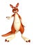 Cute hold Kangaroo cartoon character