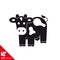 Cute Holstein Cow vector glyph icon