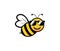 cute honey bee mascot character vector logo design inspiration