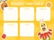 Cute Honey Bee School Timetable Design with Busy Insect on Flower Vector Template