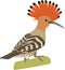 Cute hoopoe vector