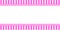 Cute horizontal template with pink lined hearts pattern,