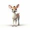 Cute Horned Fawn In White - Disney Character In Stunning 8k Resolution