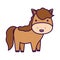 Cute horse domestic farm animal cartoon