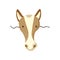 Cute horse mask on face. Vector illustration.