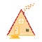 Cute house with a mailbox and hearts. Vector