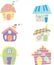 Cute houses icons