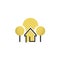 Cute housing logo icon