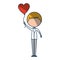 Cute husband with heart shaped pumps avatar character
