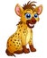 Cute hyena cartoon sitting