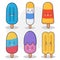 Cute Ice Cream Characters Set