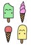 Cute ice cream set