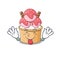 Cute ice cream sundae cartoon mascot style with Tongue out