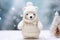 cute icebear knitted wool miniature AI generated