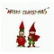 Cute illustrated Christmas elves