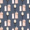 Cute illustrated halloween candle pattern. Seamleass repeated background.