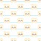 Cute illustration. Creative design. Face cover. Cartoon disgruntled dog seamless pattern for paper design. Funny cartoon