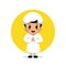 Cute illustration moslem boy character design