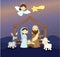 Cute illustration of nativity scene