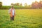 Cute Indian baby boy playing at gardenIndian farmer at the chickpea field