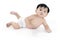 Cute infant baby crawling