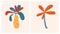 Cute Infantile Style Nursery Vector Illustration with Hand Drawn Colorful Palm Trees.