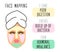 Cute infographic of face mapping, reasons of acne, inflammations or red pigmentation