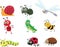 Cute insect collection set