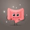 cute internal organ character human large and small intestine digestive system gastrointestinal tract anatomy biology