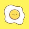 Cute isolated egg smiling design