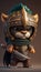 Cute Jaguar Animal Warrior 3D Game Model Generative AI