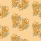 Cute jaguars and jungle leaves. Tropical animals seamless pattern.