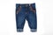 Cute jeans for kids, isolated