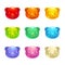 Cute jelly bears faces.