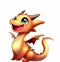 Cute and Joyful Dragon. generate by ai.