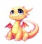 Cute and Joyful Dragon. generate by ai.