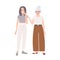 Cute joyful grandmother and granddaughter talking, joking and laughing. Funny happy elderly woman and young teenage girl