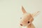 Cute kangaroo doll is alone with vintage style.