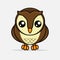 Cute kawai owl bird avatar character cartoon doodle emoticon