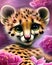 Cute Kawaii Baby Cheetah Graphic